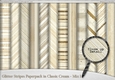 Glitter Stripes Paperpack in Classic Cream - Mix 1