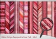 Glitter Stripes Paperpack in Rose Pink - Mix 1