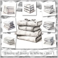 Stacks of Books in White - Mix 1