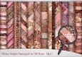 Glitter Stripes Paperpack in Old Rose - Mix 1