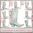 Cowgirl Florals In Mint and Pink - Mix 1