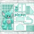 Midnight Kitty Teardrop Card Kit in Aqua