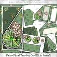 Fancy Floral Teardrop Card Kit in Emerald