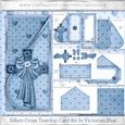 Silken Cross Teardop Card Kit in Victorian Blue
