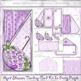 April Showers Teardrop Card Kit in Pretty Purple