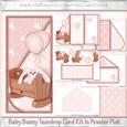 Baby Bunny Teardrop Card Kit in Powder Pink