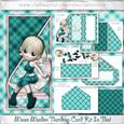 Moon Maiden Teardrop Card Kit in Teal