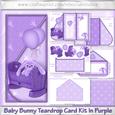 Baby Bunny Teardrop Card Kit in Purple