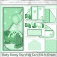 Baby Bunny Teardrop Card Kit in Green