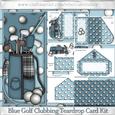 Blue Golf Clubbing Teardrop Card Kit