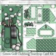 Green Golf Clubbing Teardrop Card Kit