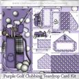 Purple Golf Clubbing Teardrop Card Kit