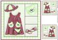 Little Miss 8x8 Card Front in Passionfruit and Kiwi