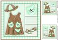 Little Miss 8x8 Card Front in Chocolate and Mint