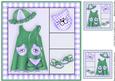 Little Miss 8x8 Card Front in Heather and Fern