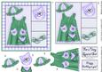 Little Miss 5x5 Decoupage in Heather and Fern