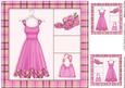 Frocking It 8x8 Card Front in Pink
