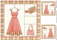 Frocking It 8x8 Card Front in Strawberry