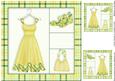 Frocking It 8x8 Card Front in Lemon