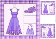 Frocking It 8x8 Card Front in Purple
