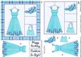 Frocking It 5x5 Decoupage in Blue