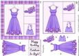 Frocking It 5x5 Decoupage in Purple