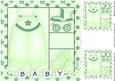 Baby Bloomers 8x8 Card Front in Green