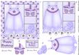 Baby Bloomers 5x5 Decoupage in Purple