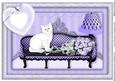 Princess Kitty A4 in Purple (blank Greeting)