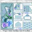 Wings N Roses Teardrop Card Kit in Blue