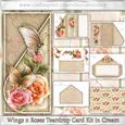 Wings N Roses Teardrop Card Kit in Cream