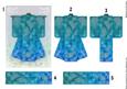 A6 Sealife Kimono Card in Turquoise Decoupage