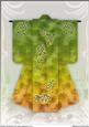 A4 Sealife Kimono Card in Green Amber