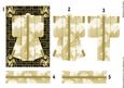 A6 Sparkling Night Kimono Card in Gold Decoupage