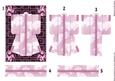 A6 Sparkling Night Kimono Card in Pink Decoupage