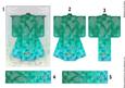 A6 Sealife Kimono Card in Green Mint Decoupage