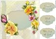 Pretty Yellow Pansies 8x8 Card Front