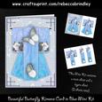 Beautiful Butterfly Kimono Card in Blue Mini Kit