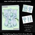 Flutterby Fantasy Kimono Card in Green Mini Kit