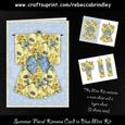 Summer Floral Kimono Card in Blue Mini Kit