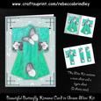 Beautiful Butterfly Kimono Card in Green Mini Kit