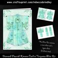 Diamond Flourish Kimono Card in Turquoise Mini Kit