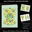Summer Floral Kimono Card in Green Mini Kit
