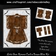 Little Gem Kimono Card in Brown Mini Kit