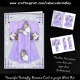 Beautiful Butterfly Kimono Card in Purple Mini Kit