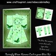 Butterfly Moon Kimono Card in Green Mini Kit