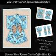Summer Floral Kimono Card in Coffee Mini Kit