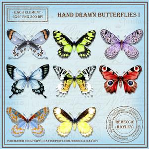 Hand Drawn Butterflies