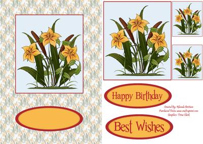 Beautiful Lillies Card Front
