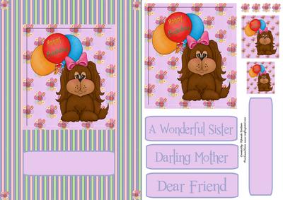 Happy Birthday Puppy Card Front